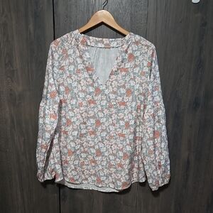 Floral V-Neck Blouse